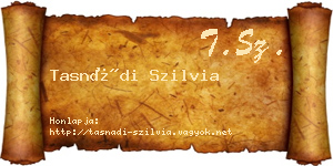 Tasnádi Szilvia névjegykártya